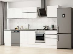 Alvinka 315X210 Cm High Gloss Mutfak Dolabı M-E90S45S60-2 High Gloss | Beyaz - Mdf