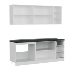 Minar 210 Cm Mutfak Dolabı Beyaz Dore 210-D2