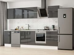 Alvinka 315X210 Cm High Gloss Mutfak Dolabı M-E90S45S60-2 High Gloss | Antrasit - Mdf