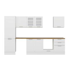 Alvinka 320X210 Cm Klasik Mebran Mutfak Dolabı Mb-E80B60S60-3 Mebran | Beyaz - Mdf