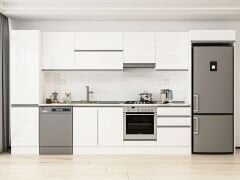 Alvinka 400X222 Cm High Gloss Mutfak Dolabı Mbb-E90B50S60-1 High Gloss | Beyaz - Mdf