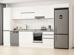 Alvinka 400X222 Cm High Gloss Mutfak Dolabı Mbb-E90B50S60-1 High Gloss | Beyaz - Mdf