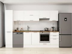 Alvinka 300X210 Cm Klasik Mebran Mutfak Dolabı Beyaz Beyaz Mb-E90B40S50-1