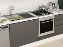 Alvinka 315X210 Cm High Gloss Mutfak Dolabı M-E90S45S60-3 High Gloss | Antrasit - Suntalam