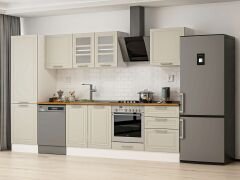 Alvinka 320X210 Cm Klasik Mebran Mutfak Dolabı Mb-E80B60S60-3 Mebran | Kumtaşı - Mdf