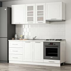 Minar 200 Cm Mebran C Mutfak Dolabı Beyaz 200-Mcb1