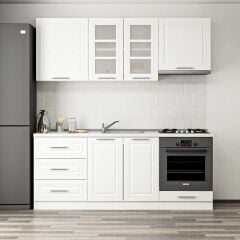 Minar 200 Cm Mebran C Mutfak Dolabı Beyaz 200-Mcb1