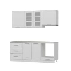 Minar 200 Cm Mebran C Mutfak Dolabı Beyaz 200-Mcb1