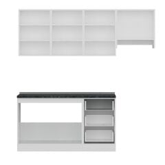 Minar 210 Cm Mutfak Dolabı Beyaz Dore 210-D7