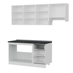 Minar 210 Cm Mutfak Dolabı Beyaz Dore 210-D7