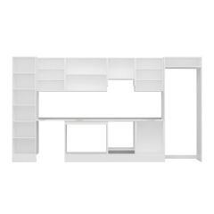 Alvinka 400X222 Cm High Gloss Mutfak Dolabı Mbb-E90B50S60-1 High Gloss | Antrasit - Mdf