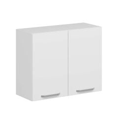 Alvinka Mutfak Modül Duz Üst 2Dk1R 90-H72Cm Dolap Beyaz Beyaz Mdf