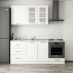 Minar 200 Cm Mebran C Mutfak Dolabı Beyaz 200-Mcb3