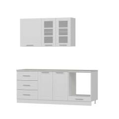 Minar 200 Cm Mebran C Mutfak Dolabı Beyaz 200-Mcb3