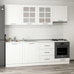 Mi̇Nar 240 Cm Mebran C Mutfak Dolabi Beyaz 240-Mcb1