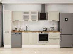 Alvinka 310X210 Cm Klasik Mebran Mutfak Dolabı Beyaz Beyaz Mb-E90B40S60-3
