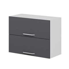 Alvinka Mutfak Modül Duz Üst 2Yk1R 80-H60Cm Dolap Beyaz Antrasit Suntalam