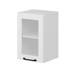 Alvinka Mutfak Modül Mbr_A Üst 1Dk1R 40-H60Cm Dolap Cam Beyaz Beyaz Mdf