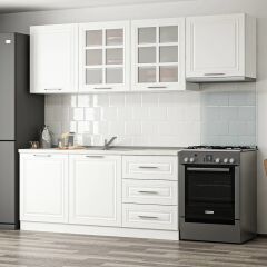 Minar 240 Cm Mebran C Mutfak Dolabı Beyaz 240-Mcb2