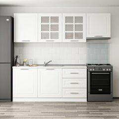 Minar 240 Cm Mebran C Mutfak Dolabı Beyaz 240-Mcb2