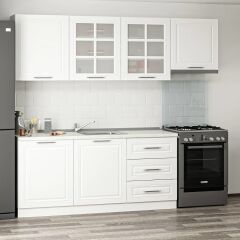 Minar 240 Cm Mebran C Mutfak Dolabı Beyaz 240-Mcb2