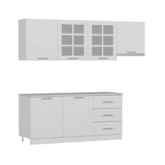 Minar 240 Cm Mebran C Mutfak Dolabı Beyaz 240-Mcb2