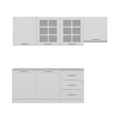 Minar 240 Cm Mebran C Mutfak Dolabı Beyaz 240-Mcb2