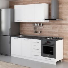 Minar 215 Cm Mutfak Dolabı Beyaz 215-B3