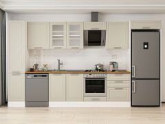 Alvinka 385X222 Cm Klasik Mebran Mutfak Dolabı Mbb-E80B45S60-3 Mebran | Kumtaşı - Suntalam