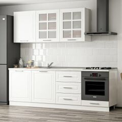 Minar 240 Cm Mebran C Mutfak Dolabı Beyaz 240-Mcb3