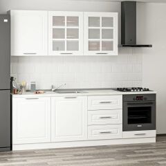 Minar 240 Cm Mebran C Mutfak Dolabı Beyaz 240-Mcb3