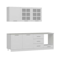 Minar 240 Cm Mebran C Mutfak Dolabı Beyaz 240-Mcb3