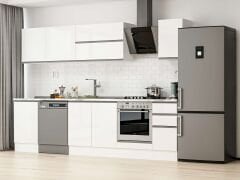 Alvinka 300X210 Cm High Gloss Mutfak Dolabı M-E90S50S40-2 High Gloss | Beyaz - Suntalam