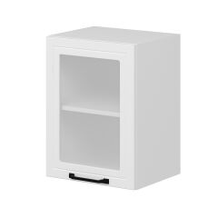 Alvinka Mutfak Modül Mbr_A Üst 1Dk1R 45-H60Cm Dolap Cam Beyaz Beyaz Mdf