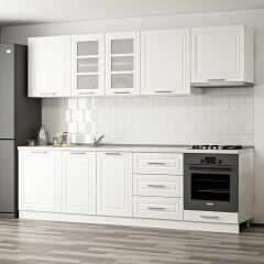 Minar 270 Cm Mebran C Mutfak Dolabı Beyaz 270-Mcb1