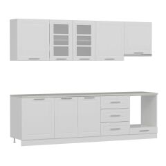 Minar 270 Cm Mebran C Mutfak Dolabı Beyaz 270-Mcb1