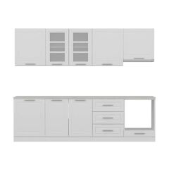 Minar 270 Cm Mebran C Mutfak Dolabı Beyaz 270-Mcb1