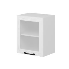 Alvinka Mutfak Modül Mbr_A Üst 1Dk1R 50-H60Cm Dolap Cam Beyaz Beyaz Suntalam