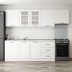 Mi̇Nar 270 Cm Mebran C Mutfak Dolabi Beyaz 270-Mcb2