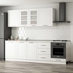 Minar 270 Cm Mebran C Mutfak Dolabı Beyaz 270-Mcb3