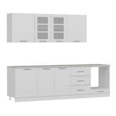 Minar 270 Cm Mebran C Mutfak Dolabı Beyaz 270-Mcb3