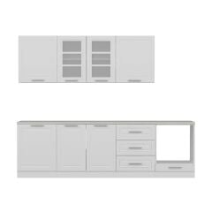 Minar 270 Cm Mebran C Mutfak Dolabı Beyaz 270-Mcb3