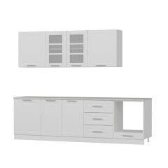 Minar 270 Cm Mebran C Mutfak Dolabı Beyaz 270-Mcb3