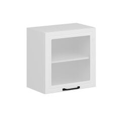 Alvinka Mutfak Modül Mbr_A Üst 1Dk1R 60-H60Cm Dolap Cam Beyaz Beyaz Suntalam