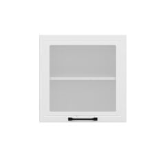 Alvinka Mutfak Modül Mbr_A Üst 1Dk1R 60-H60Cm Dolap Cam Beyaz Beyaz Suntalam