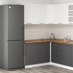 Minar 165Cm Köşe Mutfak Dolabı Beyaz Antrasit K165-Mcba1