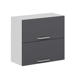 Alvinka Mutfak Modül Duz Üst 2Yk1R 80-H72Cm Dolap Beyaz Antrasit Suntalam