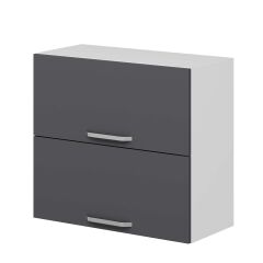 Alvinka Mutfak Modül Duz Üst 2Yk1R 80-H72Cm Dolap Beyaz Antrasit Suntalam