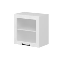 Alvinka Mutfak Modül Mbr_A Üst 1Dk1R 60-H60Cm Dolap Cam Beyaz Beyaz Mdf