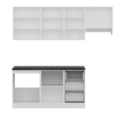 Minar 215 Cm Mutfak Dolabı Beyaz Antrasit 215-A4